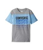Converse Kids Color Block Repeat Top (big Kids) (dark Gray Heather/black Nepp) Boy's Clothing