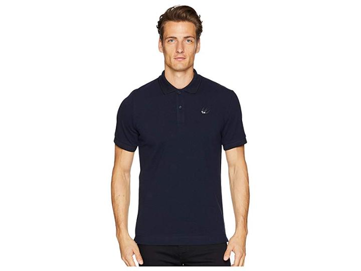 Mcq Logo Polo (deep Navy) Men's Clothing