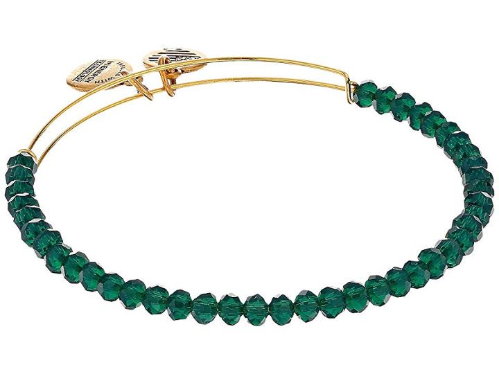Alex And Ani Mother Earth Brilliance Beaded Bangle (shiny Gold) Bracelet