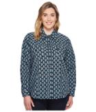 Roper Plus Size 1269 Formation Paisley (black) Women's Long Sleeve Pullover