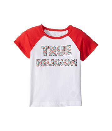 True Religion Kids Raglan T-shirt (toddler/little Kids) (white) Girl's T Shirt