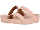 Fitflop Lottie Chevron Slide (oyster Pink) Women's  Shoes