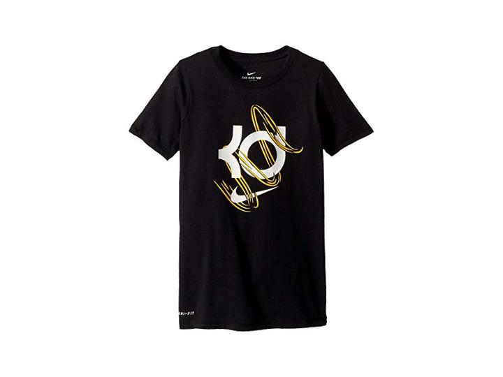 Nike Kids Dry Kd Basketball Short Sleeve Top (little Kids/big Kids) (black) Boy's Clothing