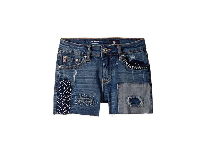Ag Adriano Goldschmied Kids Patchwork Shorts (big Kids) (worn Wash) Girl's Shorts