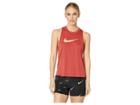 Nike Miler Tank Top Metallic (dune Red) Women's Clothing