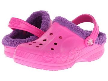 Crocs Kids Baya Lined Kids (toddler/little Kid) (neon Magenta/amethyst) Kids Shoes