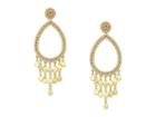 Rebecca Minkoff Riley Beaded Drop Earrings (neutral/gold) Earring