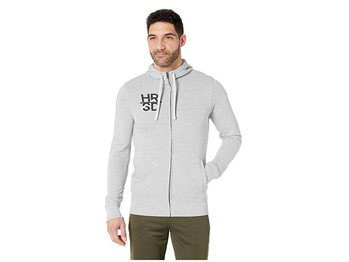 Reebok Ufc Full Zip Hoodie (skull Grey) Men's Clothing