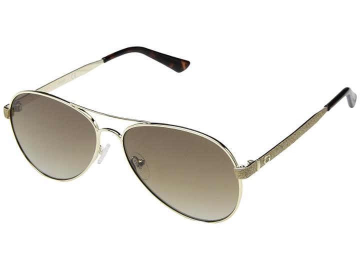 Guess Gu7501 (gold/brown Mirror) Fashion Sunglasses