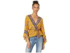 Angie V-neck Angled Sleeveless Top (yellow) Women's Clothing