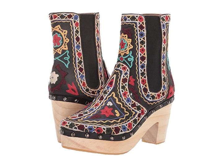 Free People West Johanna Clog (black Combo) Women's Clog Shoes