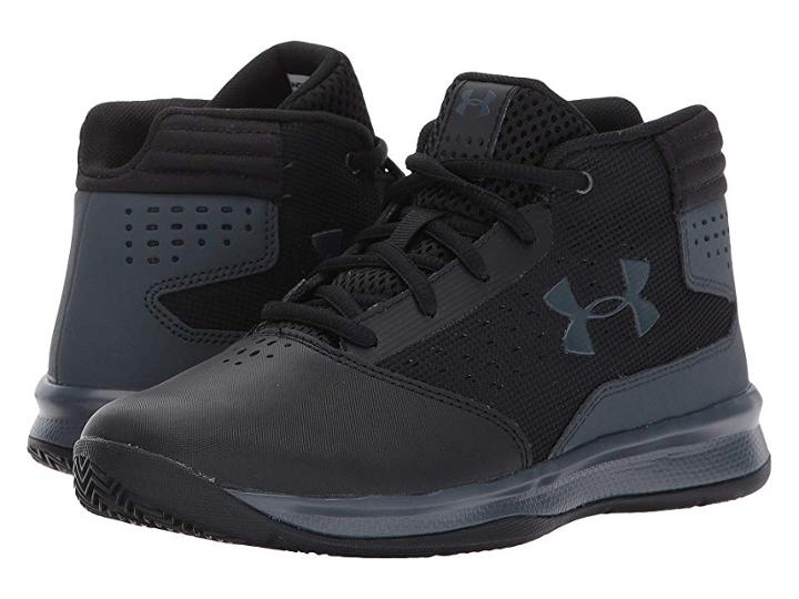 Under Armour Kids Ua Bps Jet 2017 Basketball (little Kid) (black/rhino Grey/rhino Grey) Boys Shoes