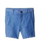 Janie And Jack Flat Front Shorts (toddler/little Kids/big Kids) (blue Linen) Boy's Shorts