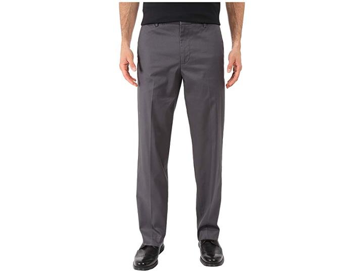 Dockers Iron Free Khaki D2 Straight Fit Flat Front (storm) Men's Casual Pants