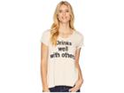 American Rose Drinks Well With Others Tee (blush) Women's T Shirt