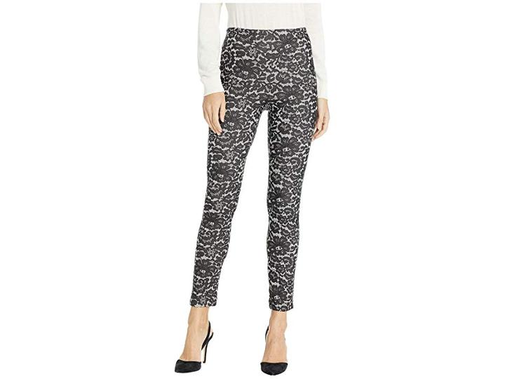 Karen Kane Lace Print Piper Pants (black/white) Women's Casual Pants