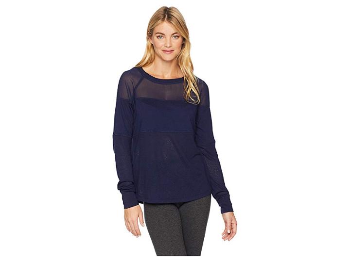 Lorna Jane Finish Line Long Sleeve Top (ink) Women's Clothing