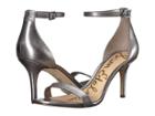 Sam Edelman Patti Strappy Sandal Heel (pewter Soft Metallic Sheep Leather) High Heels