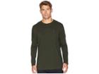 Under Armour Long Sleeve Left Chest (artillery Green/black) Men's Clothing