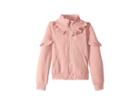 Urban Republic Kids Selena Fleece Bomber Jacket W/ Ruffles (little Kids/big Kids) (pink) Girl's Jacket