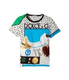 Dolce & Gabbana Kids Scarpe Print T-shirt (toddler/little Kids) (turquoise) Boy's T Shirt