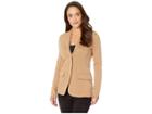 Lauren Ralph Lauren Petite Cotton Blazer (classic Camel) Women's Jacket