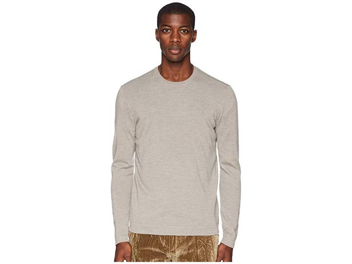 John Varvatos Collection Long Sleeve Crew Neck With Contrast Y2096u3 (oat) Men's Sweater
