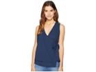 Adelyn Rae Evelina Crossover Top (navy) Women's Clothing