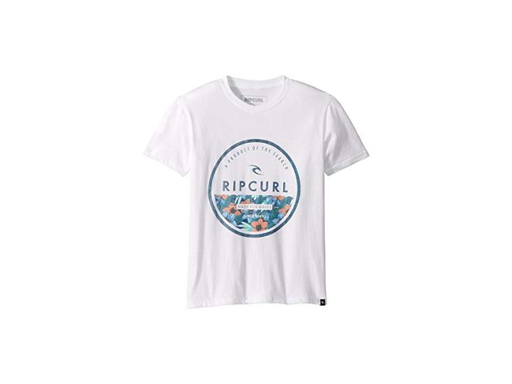Rip Curl Kids Progressive Premium Tee (big Kids) (white) Boy's T Shirt