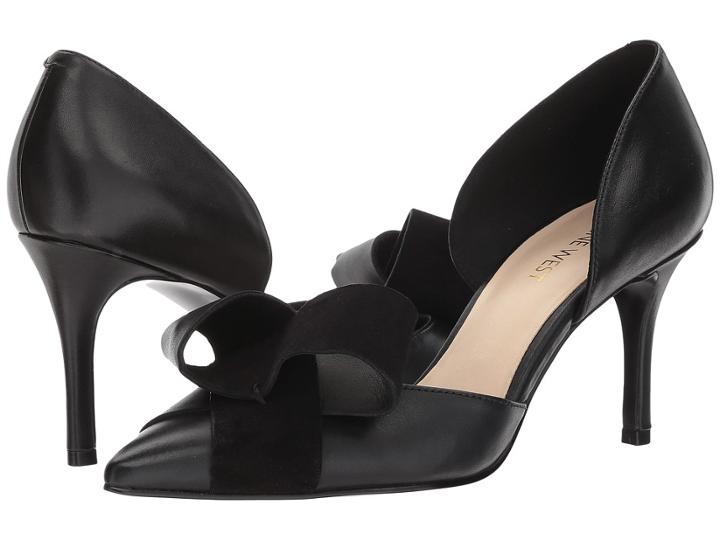 Nine West Mcfally D'orsay Pump (black/black Soft Calf/isa Kid Suede) High Heels