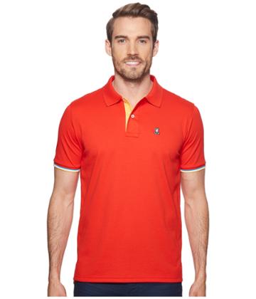 Psycho Bunny St. Croix Polo (strawberry) Men's Short Sleeve Pullover