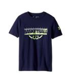 Under Armour Kids Baseline Graphic Short Sleeve Tee (big Kids) (midnight Navy/steel/quirky Lime) Boy's T Shirt