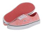 Vans Authentic ((sparkle) Coral) Skate Shoes