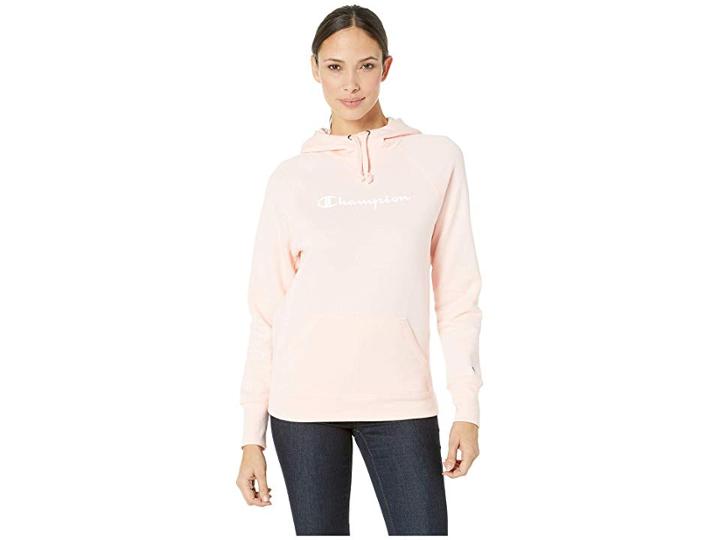 Champion Powerblend Fleece Pullover Hoodie (primer Pink) Women's Sweatshirt