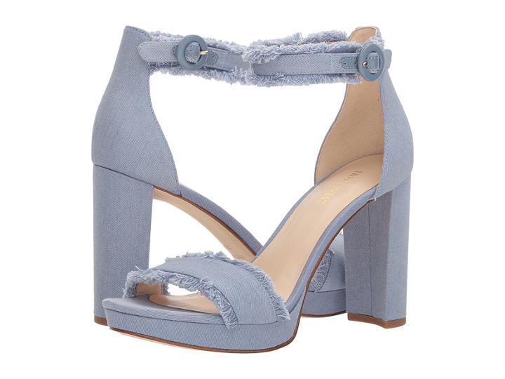 Nine West Daranita Platform Heel Sandal (chambray Soft Denim) High Heels