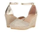 L.k. Bennett Halle (soft Gold Metallic Fabric/nappa) Women's Wedge Shoes