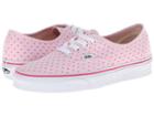 Vans Authentic ((chambray Dots) Hot Pink) Skate Shoes