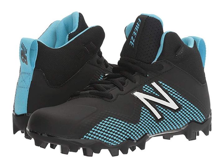 New Balance Kids Freeze Lx Jr Cleat (little Kid/big Kid) (black/blue) Boys Shoes