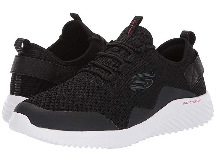 Skechers Bounder Arkala (black/white) Men's Shoes