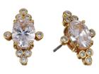 Kate Spade New York Rise And Shine Oval Studs (clear/gold) Earring