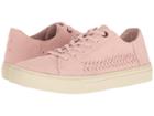 Toms Lenox Sneaker (pale Pink Deconstructed Suede/woven Panel) Women's Lace Up Casual Shoes