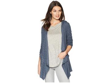 Miss Me Hooded Cardigan (charcoal Black) Women's Clothing