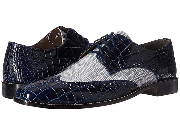 Stacy Adams Giordano Wingtip Oxford (blue/light Blue) Men's Shoes