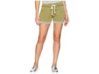 Alternative Burnout French Terry Lounge Shorts (washed Olive) Women's Shorts