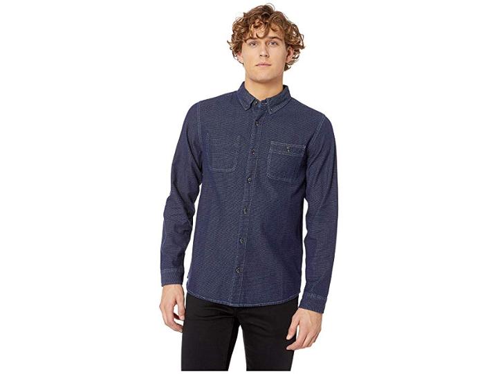 Roark Gauchito Long Sleeve Woven (indigo) Men's Clothing