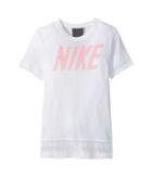 Nike Kids Dry Training Top (little Kids/big Kids) (white/dark Grey) Girl's Clothing