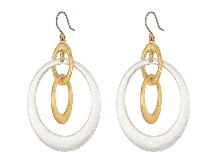 Lucky Brand Orbital Drop Earrings (two-tone) Earring