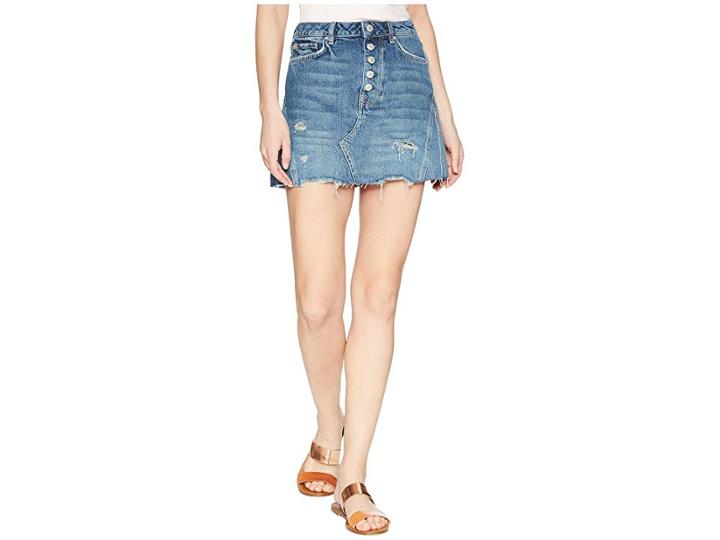 Free People Denim A-line Mini