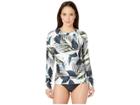 La Blanca Moment Of Zen Rashguard (blue) Women's Swimwear