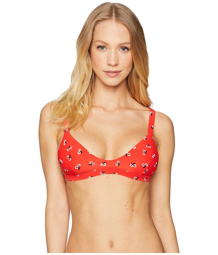 Billabong Gone Away Fixed Triangle Top (chili Pepper) Women's Swimwear